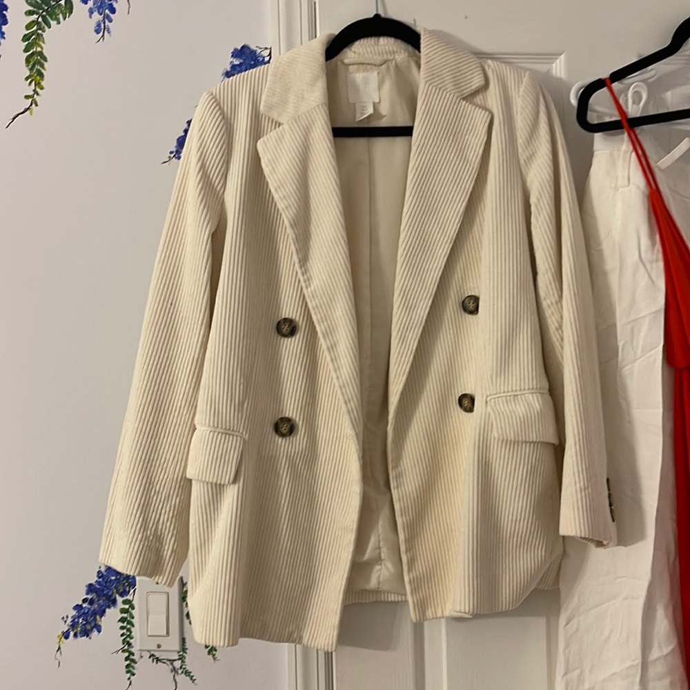 H&M white BLAZER